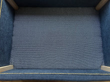 Load image into Gallery viewer, Blue and Beige Storage Ottoman