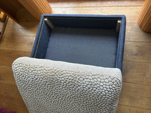 Load image into Gallery viewer, Blue and Beige Storage Ottoman