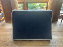 Load image into Gallery viewer, Blue and Beige Storage Ottoman