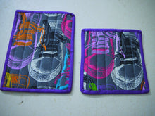 Load image into Gallery viewer, Sneaker Pot Holders with Purple Trim
