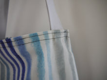 Load image into Gallery viewer, Blue gradient Stripes Canvas Tote bag