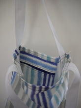 Load image into Gallery viewer, Blue gradient Stripes Canvas Tote bag