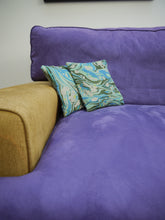 Load image into Gallery viewer, Blue marbled Couch Pillow