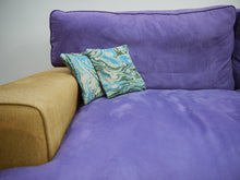 Load image into Gallery viewer, Blue marbled Couch Pillow