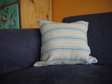 Load image into Gallery viewer, Blue and Beige Double Print Couch Pillow Cover
