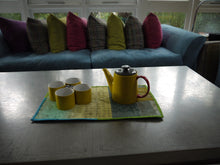 Load image into Gallery viewer, Multi Colour Fabric Trivet with Two Tone Trim
