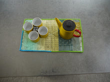 Load image into Gallery viewer, Multi Colour Fabric Trivet with Two Tone Trim
