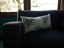 Load image into Gallery viewer, Blue and white Floral Couch Pillow
