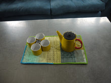 Load image into Gallery viewer, Multi Colour Fabric Trivet with Two Tone Trim
