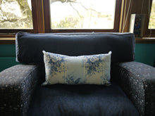 Load image into Gallery viewer, Blue and white Floral Couch Pillow

