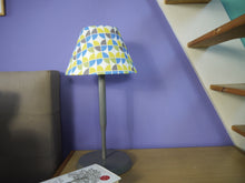 Load image into Gallery viewer, Blue, Green and Gray Print Coolie lampshade
