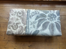 Load image into Gallery viewer, Two Toned Floral Ottoman
