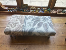 Load image into Gallery viewer, Two Toned Floral Ottoman
