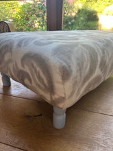 Load image into Gallery viewer, Two Toned Floral Ottoman
