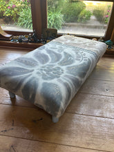 Load image into Gallery viewer, Two Toned Floral Ottoman
