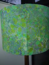 Load image into Gallery viewer, Green marble print 30cm drum Lampshade
