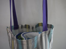 Load image into Gallery viewer, Painted Striped Printed Canvas Bag
