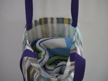 Load image into Gallery viewer, Painted Striped Printed Canvas Bag
