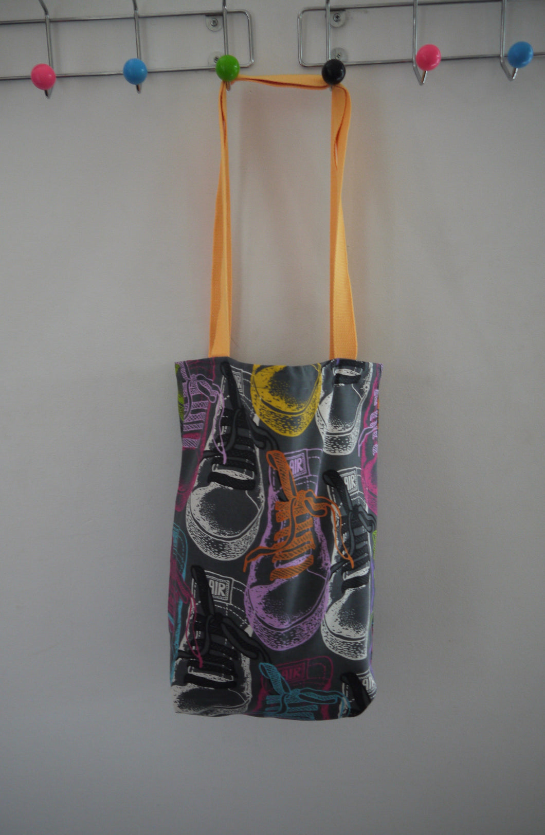 Sneaker Print Canvas Bag