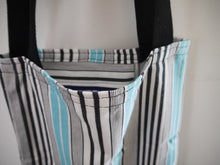 Load image into Gallery viewer, Three Coloured Striped Canvas Bag
