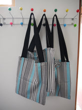 Load image into Gallery viewer, Three Coloured Striped Canvas Bag
