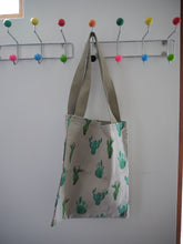 Load image into Gallery viewer, Cactus Print Canvas Tote Bag
