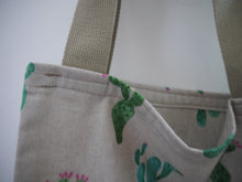 Load image into Gallery viewer, Cactus Print Canvas Tote Bag
